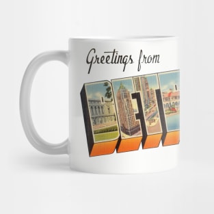 Greetings from Detroit Michigan Mug